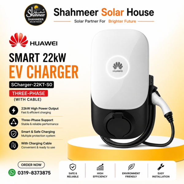 Huawei Smart 22kW Three-Phase EV Charger SCharger-22KT-S0 (With Cable)