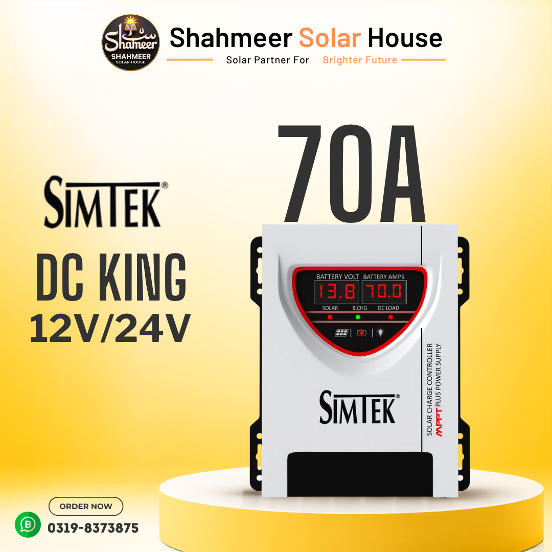Growing Social(2) SIMTEK DC King 70A ENERGY ECO Series MPPT Solar Charge Controller – 12V/24V - Image 1