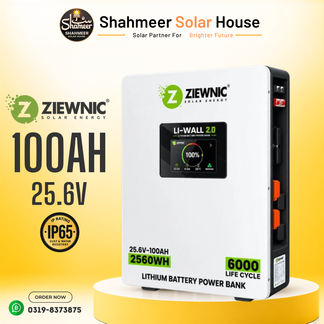 Growing Social(6) Ziewnic Li-Wall 2.0 25.6V 100Ah 2.56kWh LiFePO4 Lithium Battery - Image 1