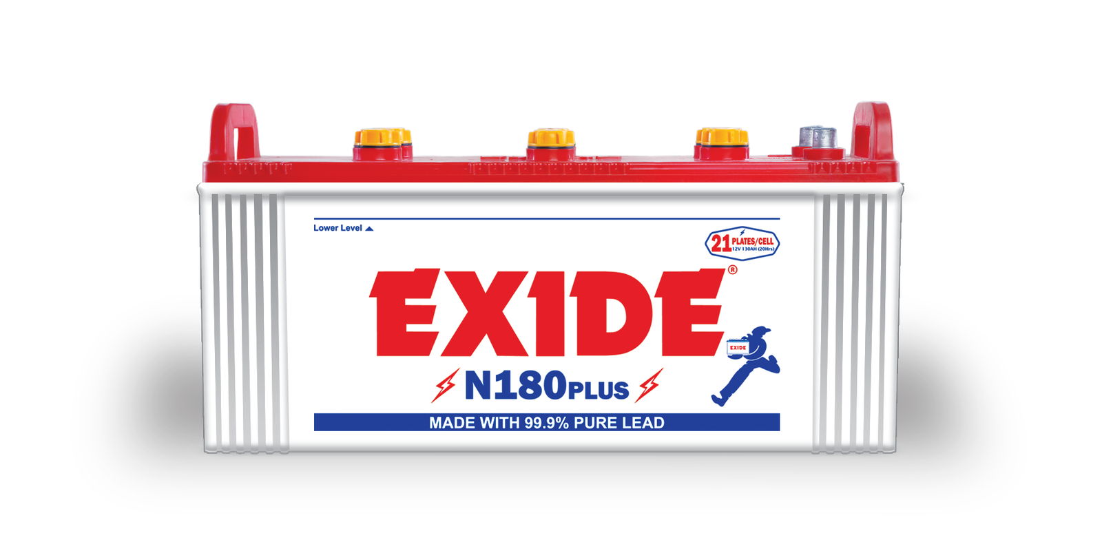02646c2842e749b5ed5ca6b14f5a5b5e Exide N180 12V Automotive Lead-Acid Battery – Battery Without Acid | Brand Warranty - Image 1