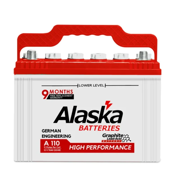 Alaska A110 12V 72Ah – 11 Plates Graphite Enhanced Lead-Acid Battery