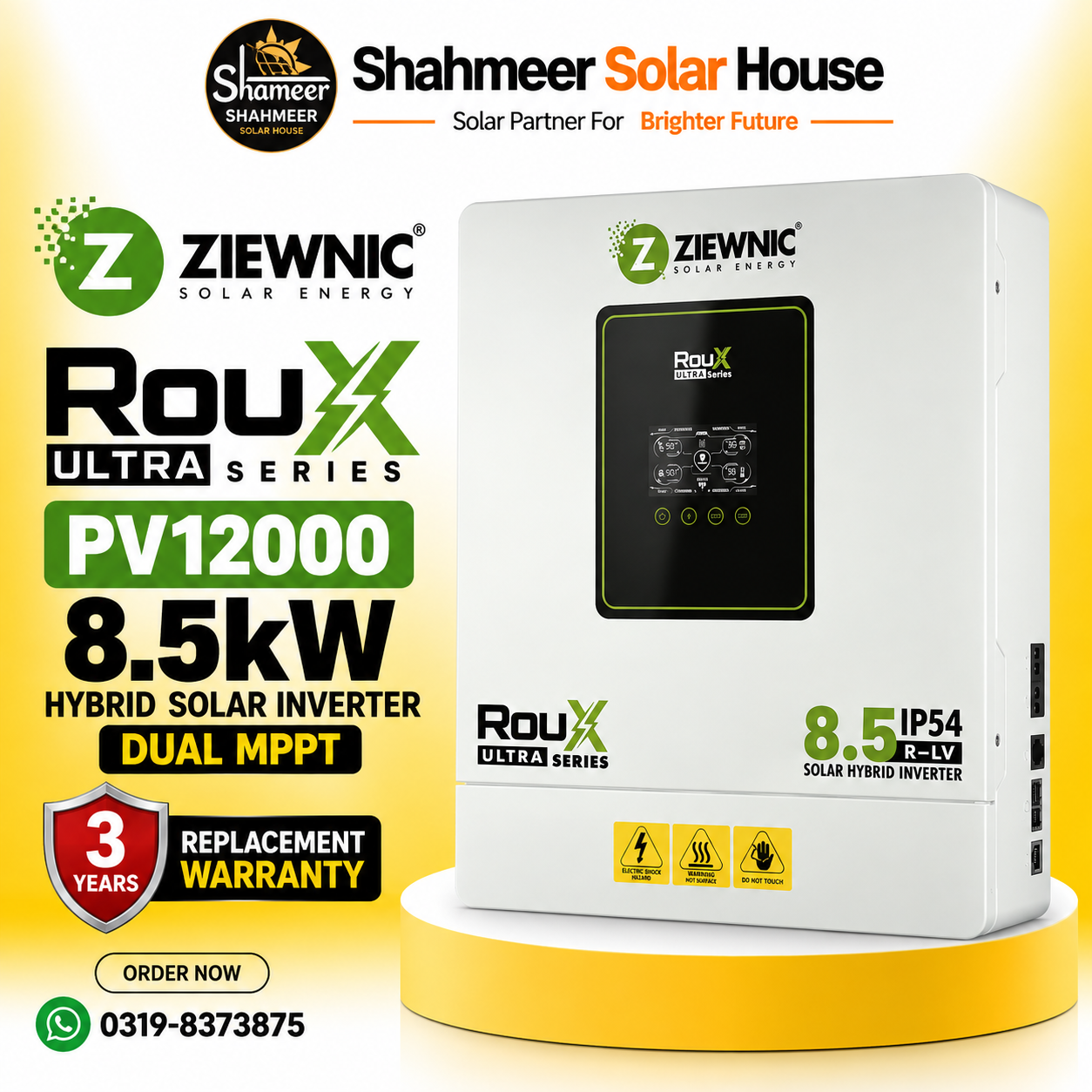 ChatGPT Image Sep 11, 2026, 12_12_07 AM Ziewnic Roux Ultra Series Dual MPPT PV12000 8.5kW Hybrid Solar Inverter - Image 1