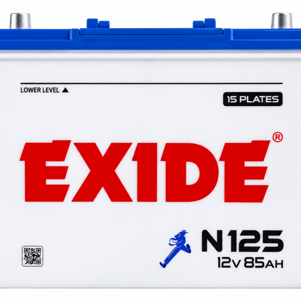 Exide N125 12V Automotive Lead-Acid Battery – Battery Without Acid | Brand Warranty