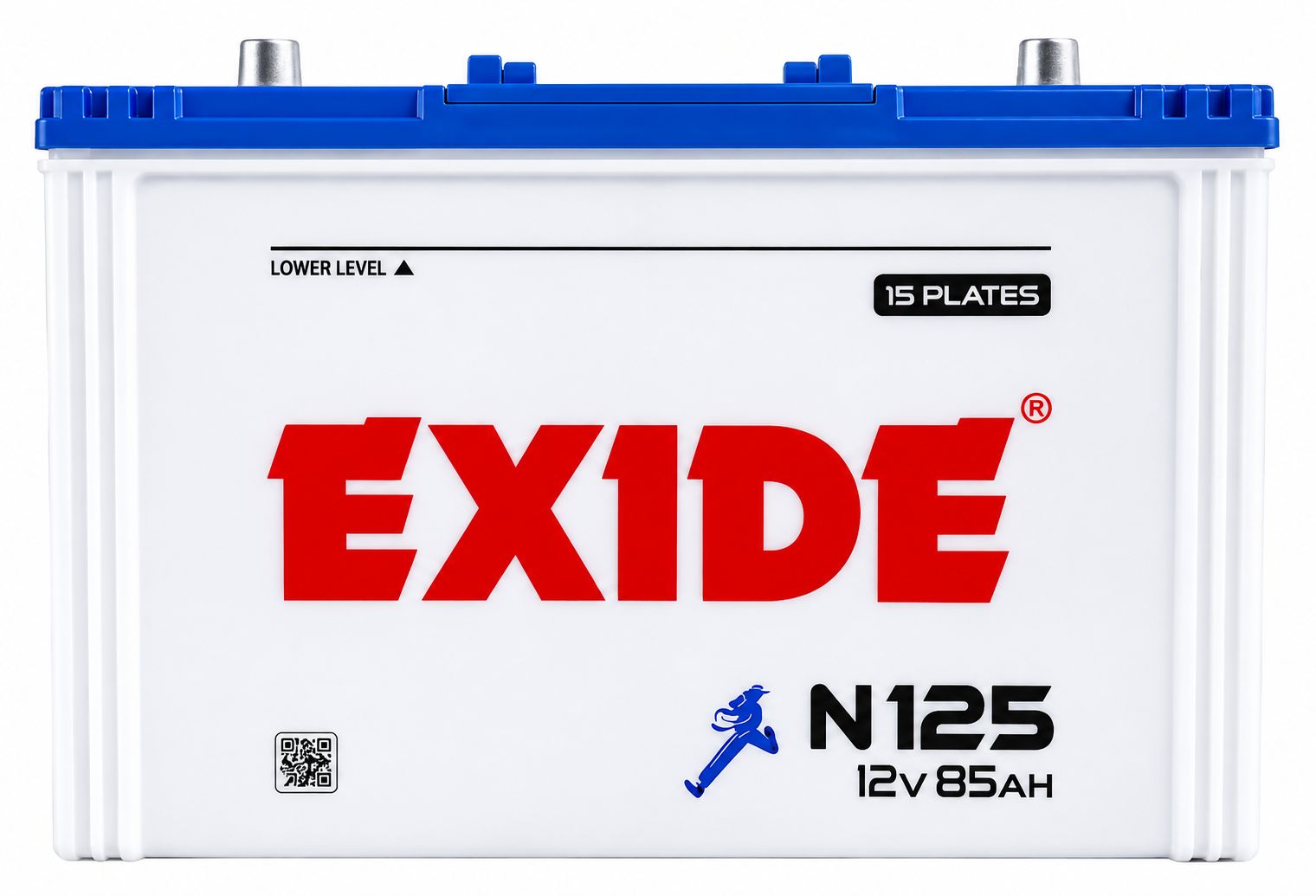 Exide N125 Battery Product Shot Exide N125 12V Automotive Lead-Acid Battery – Battery Without Acid | Brand Warranty - Image 1