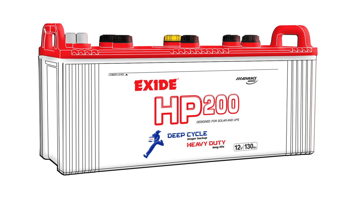 HP-200_b5898ef4-028b-479a-afb9-bca6b9fe2fcf_1400x Exide HP200 12V Deep Cycle Solar & UPS Battery – Battery Without Acid | Brand Warranty - Image 1