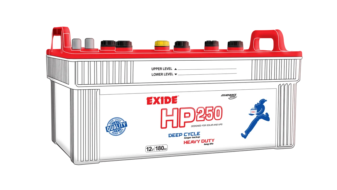 HP-250_cbe21568-888a-4fce-97c9-969eab5a8487_1080x Exide HP250 12V Deep Cycle Solar & UPS Battery – Battery Without Acid | Brand Warranty - Image 1