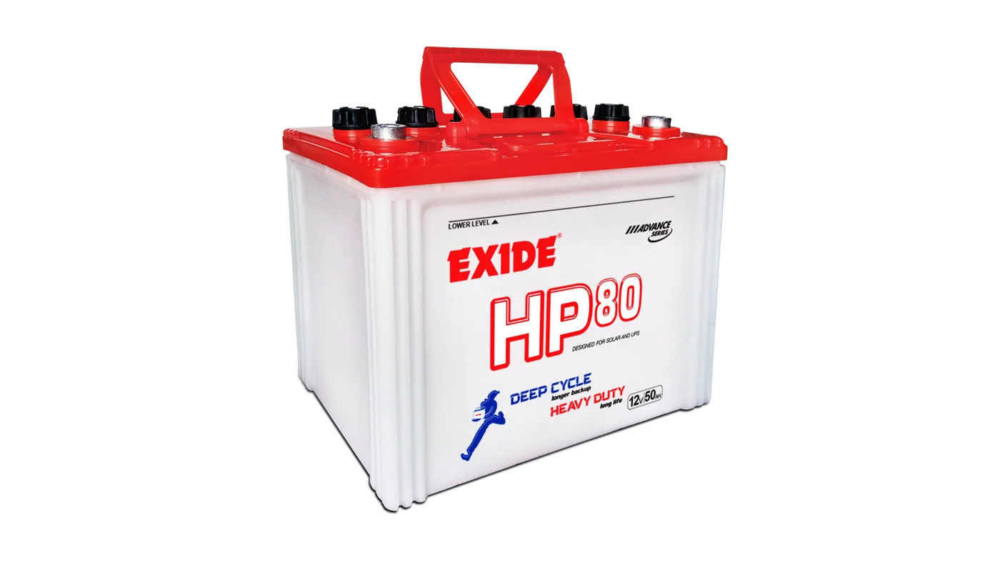 HP-80_cc8c9ba8-f0f2-4527-87b8-ddb5e9a5758d_1400x Exide HP80 12V Deep Cycle Solar & UPS Battery – Battery Without Acid | Brand Warranty - Image 1