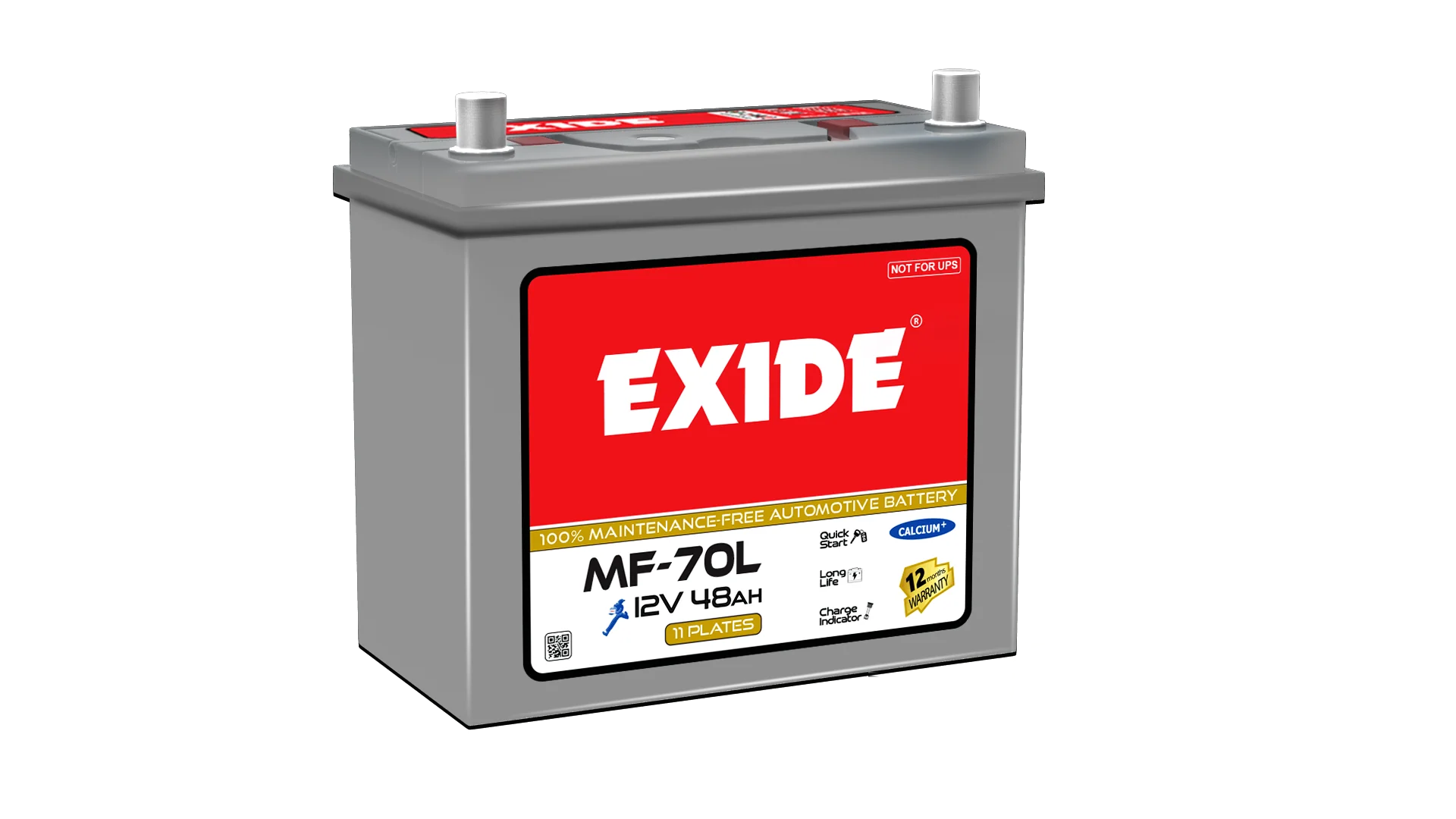 MF65L-to-70L Exide MF65-70 12V Maintenance-Free Automotive Battery | Brand Warranty - Image 1