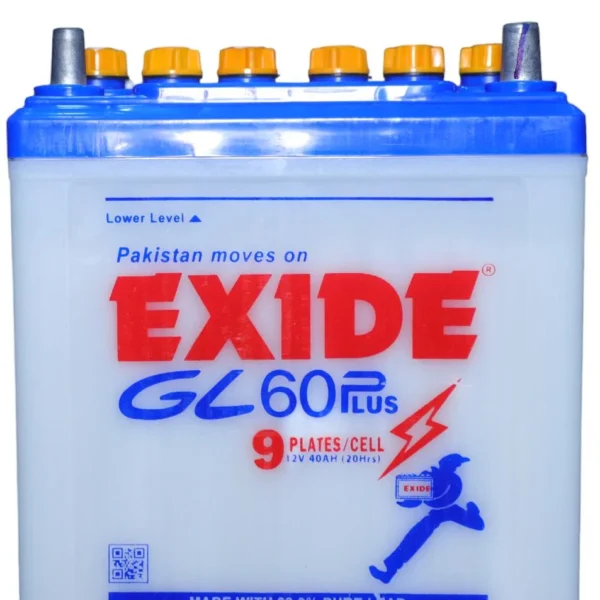 Exide GL-R60 12V Automotive Lead-Acid Battery – Battery Without Acid | Brand Warranty
