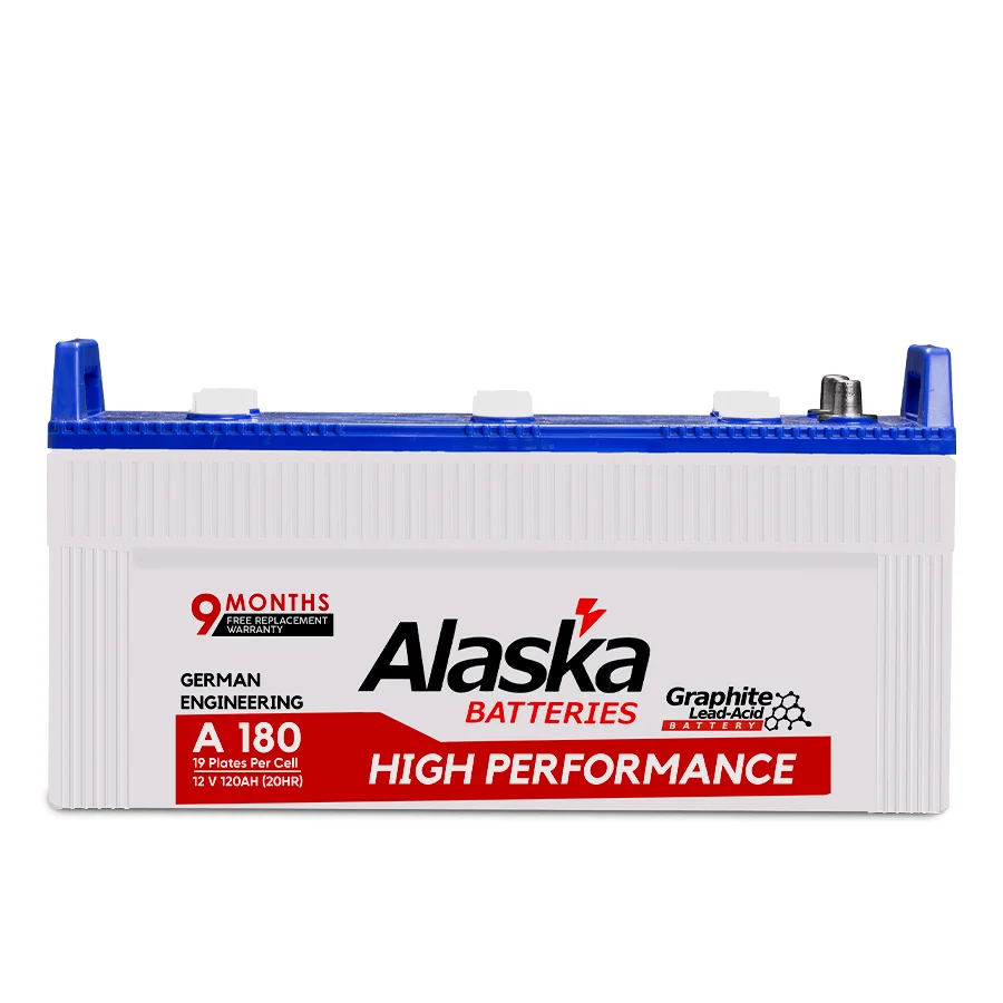 a180 Alaska A180 12V 120Ah – 19 Plates Graphite Enhanced Lead-Acid Battery - Image 1