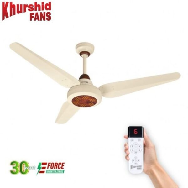 Khurshid Majesty 30 Watts Inverter Ceiling Fan Remote Control Pure Copper Brand Warranty