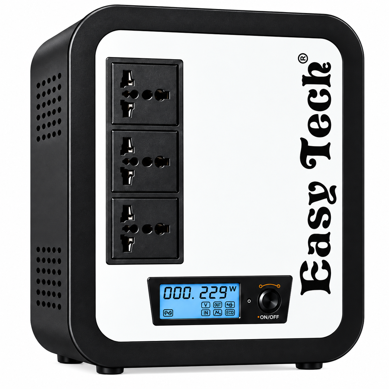 Easy Tech Power Regulator Close-Up EasyTech 1000W Home UPS 1KW with LCD Display – Fully Automatic UPS Inverter | 1 Year Brand Warranty - Image 1